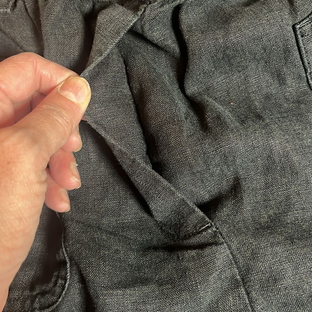 J. Jill Black Patch Pocket Linen Shorts, size 2X - Picture 4 of 9
